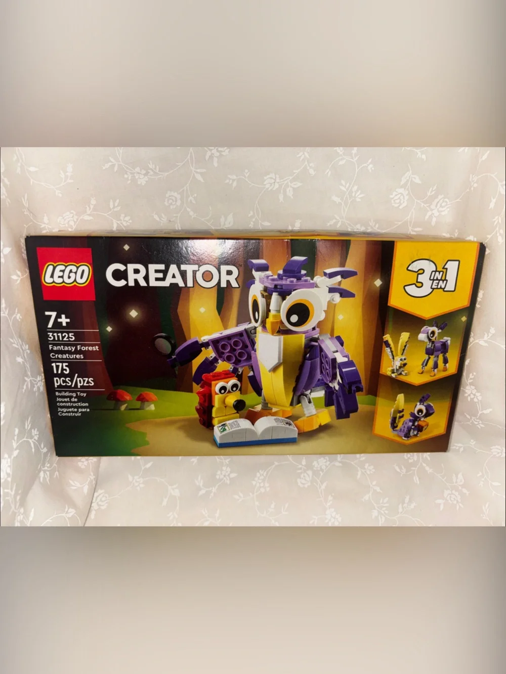 Lego Creator 3-in-1 Fantasy Forest Owl - Purple & Yellow